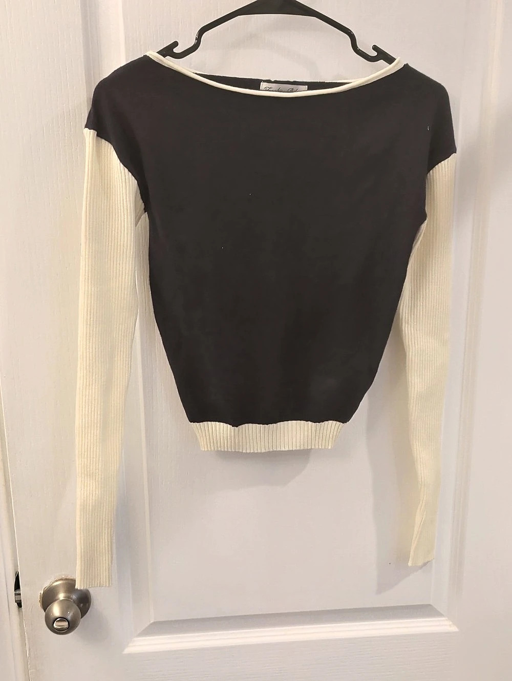 Frankies Bikinis Cloud Knits Color Block Sweater XS
